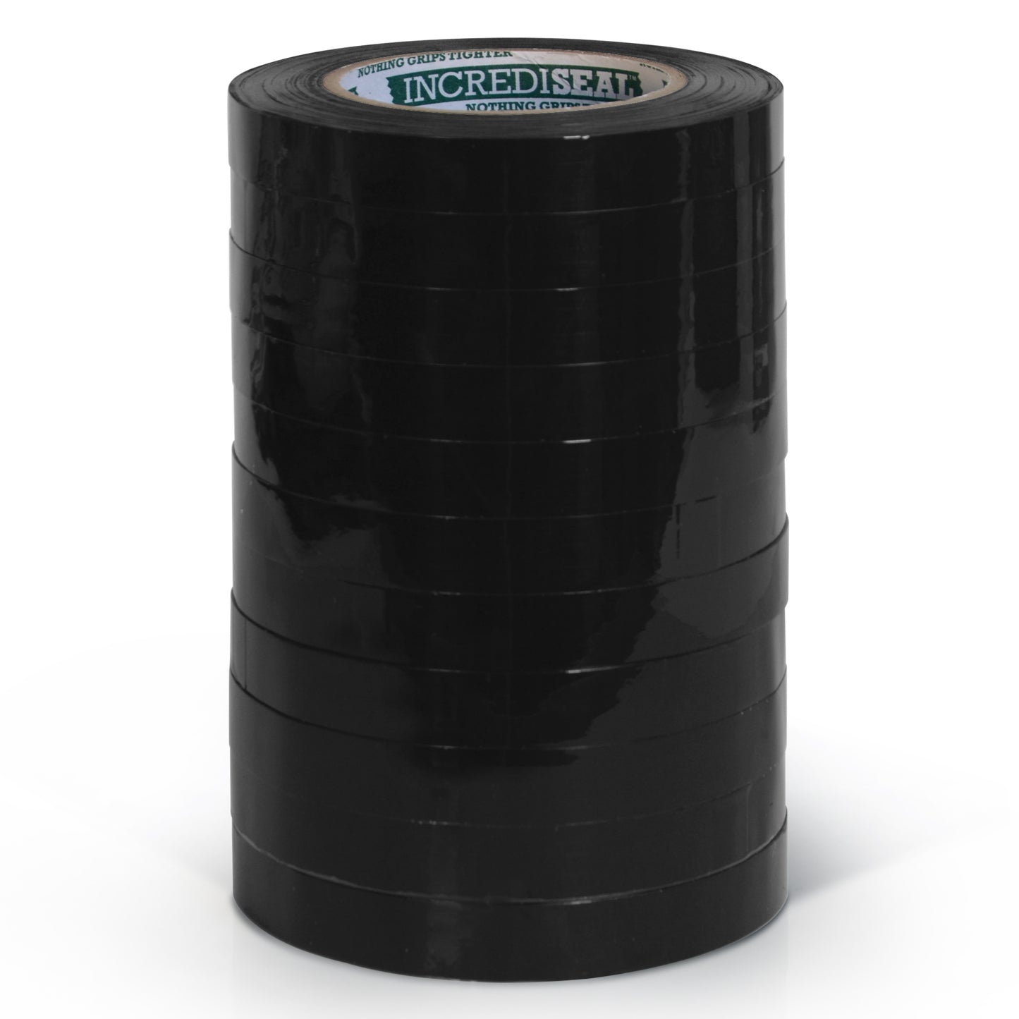 color: black ~ size 3/4" ~ alt: AT34-4028 IncrediSeal Polypro Strapping Tape, 3/4" x 110 yds, 2.70 mil, Black, 66 rolls/case