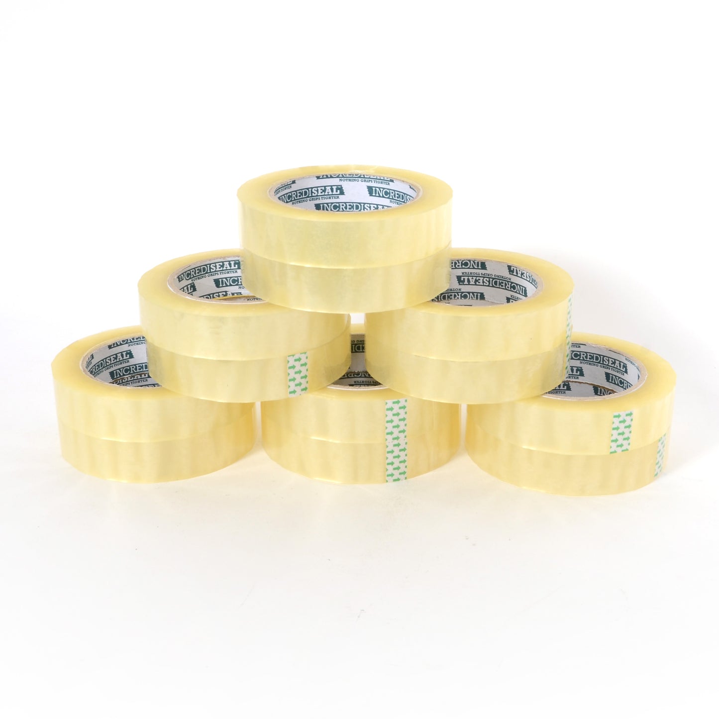 color: clear ~ size 1" ~ alt: AT1-2822-6 IncrediSeal Clear Stationery Tape 1" X 110 yds, 12 rolls/case