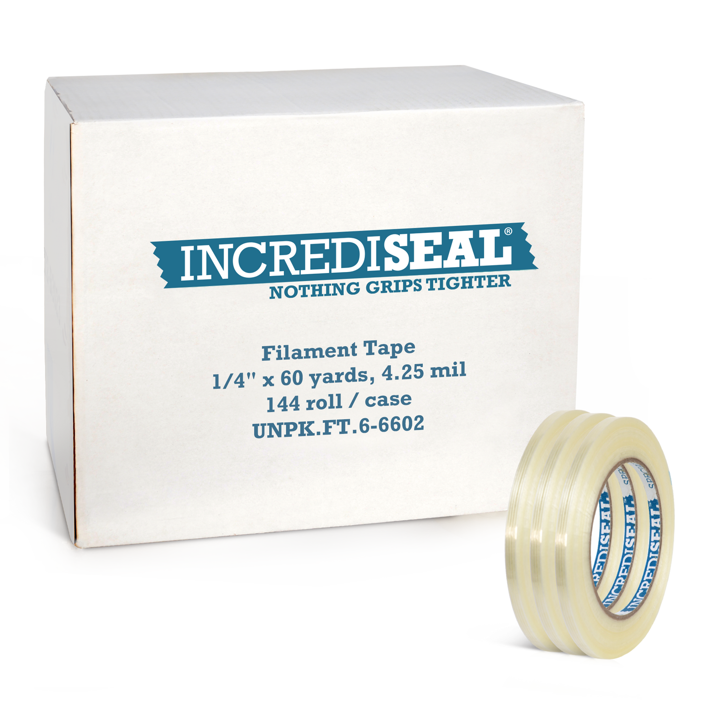 color: clear with filaments ~ alt: Filament Tape, 4.25 Mil, 60 Yards