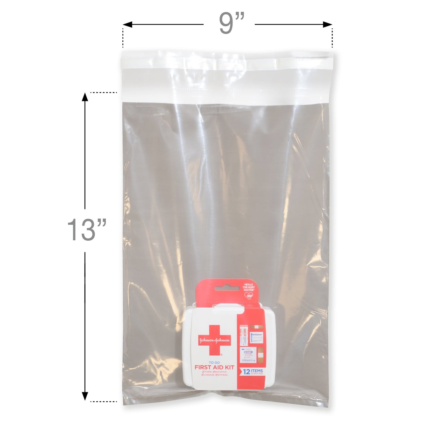 color: white ~ size 9" x 13" (1000 count) ~ alt: Plain Courier Bag (Lip and Tape Seal)