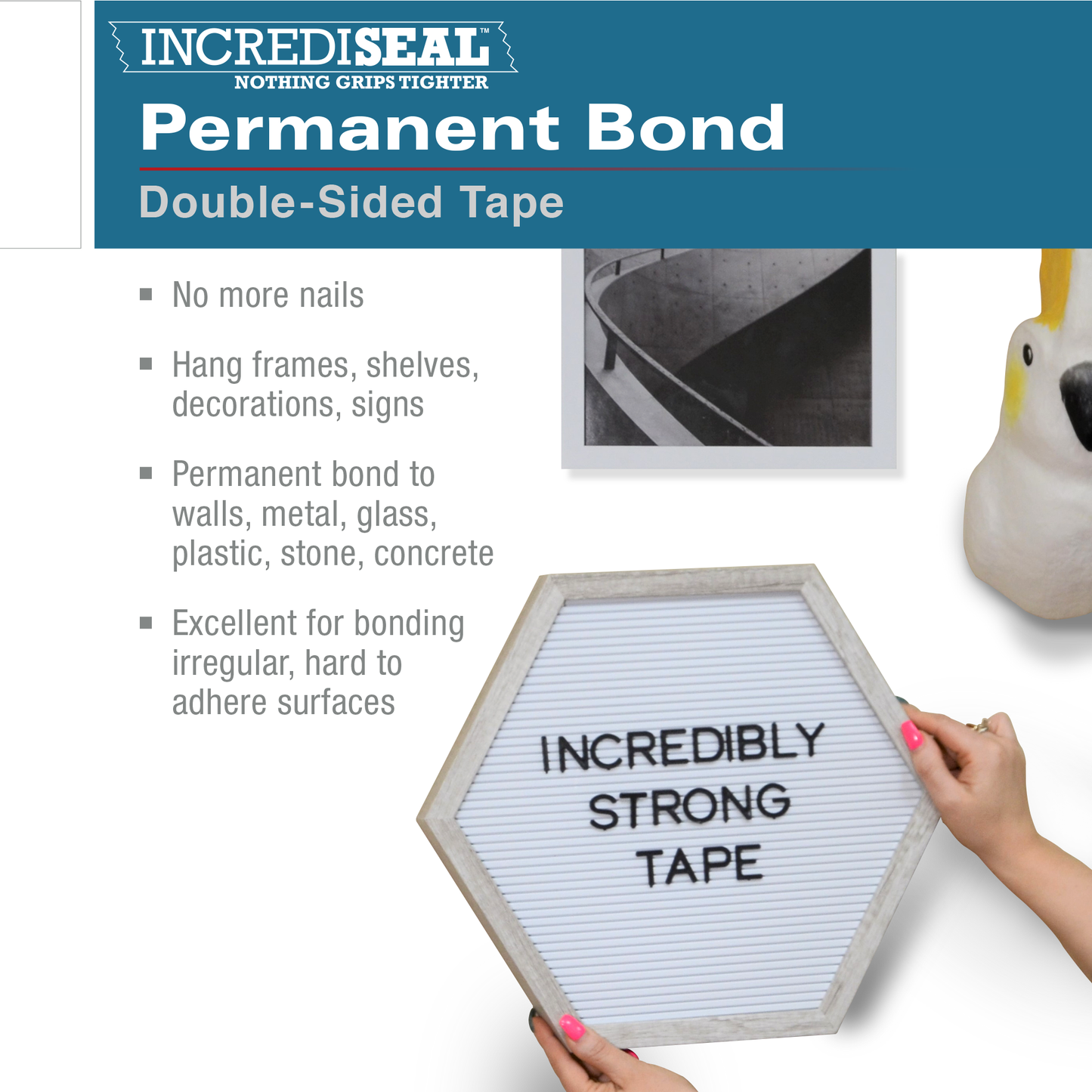 color: Clear Foam / Printed Liner ~ alt: Double Sided Permanent Bond, 1.0mm, 60 Yards