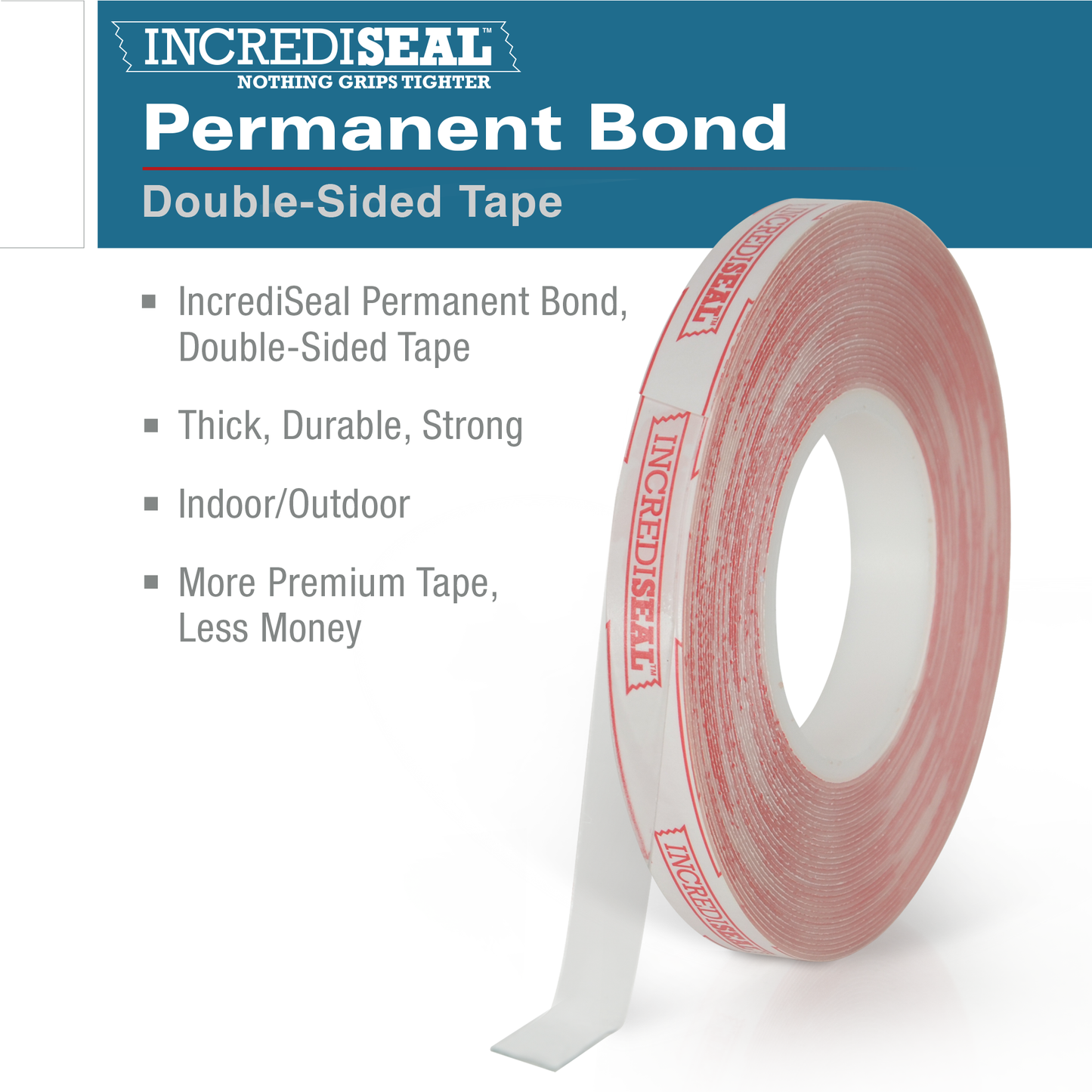 color: Clear Foam / Printed Liner ~ alt: Double Sided Permanent Bond, 1.0mm, 60 Yards