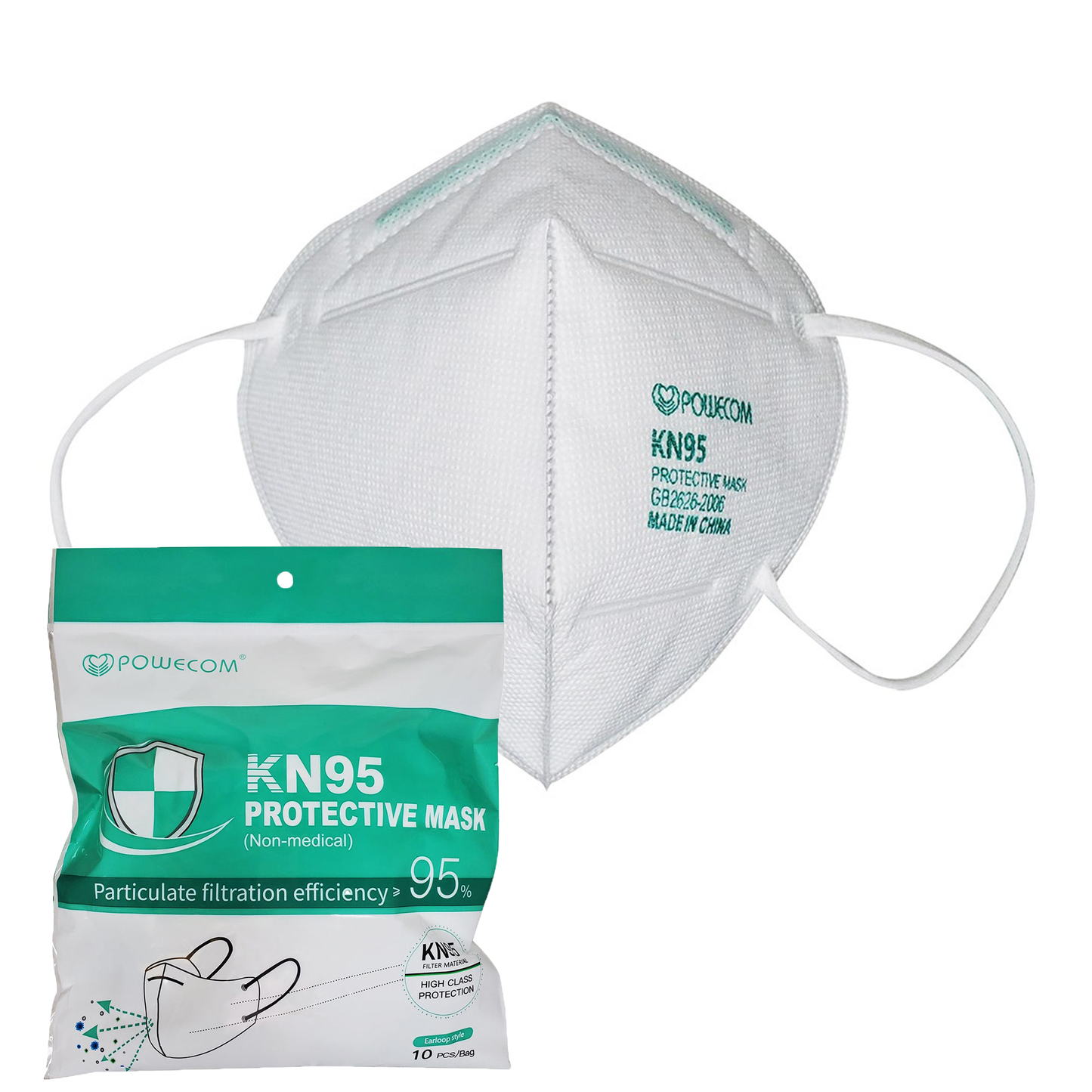 color: assorted ~ size 100 count ~ alt: KN95 Respirator