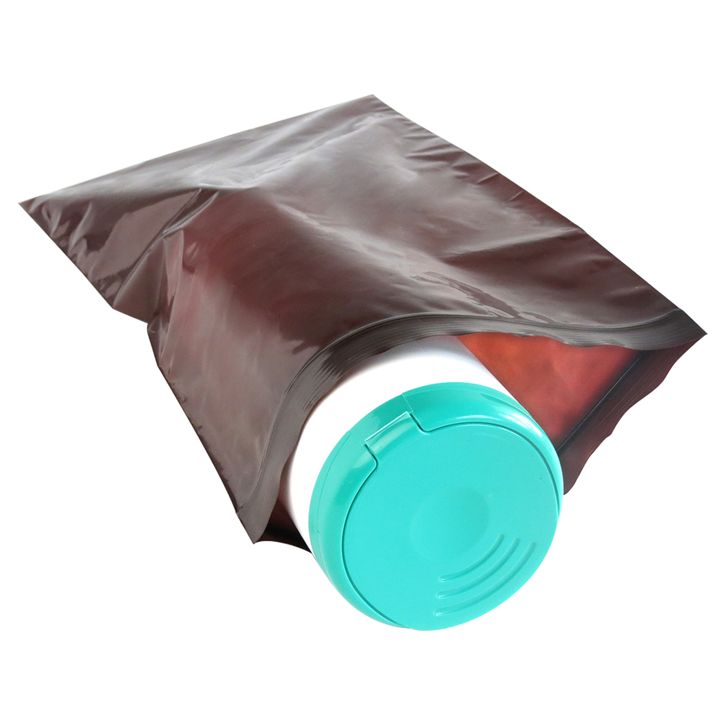 color: amber ~ size 12" x 12" (1000 count) ~ alt: Amber 3.0 mil Re-sealable Bags