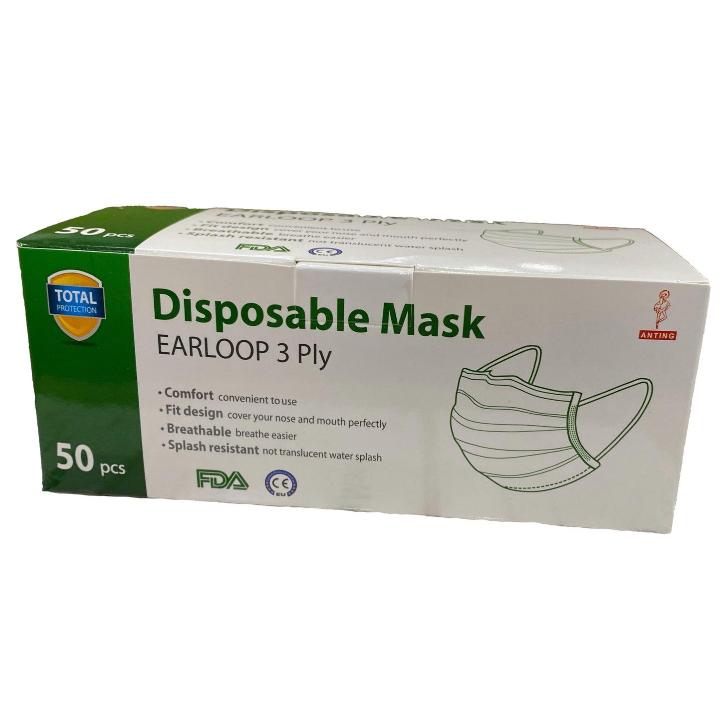 color: assorted ~ size 2000 count ~ alt: 3-Ply Surgical Masks