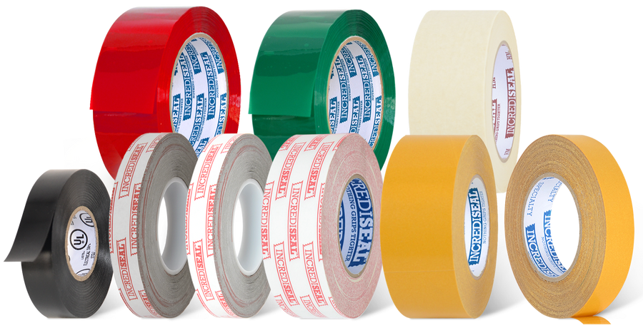 IncrediSeal Tape, premium tape at factory direct prices. Buy tapes to fit your project that are made to perform - masking, packaging, filament, permanent bond, double sided mounting, electrical, duct, and bi-directional filament.