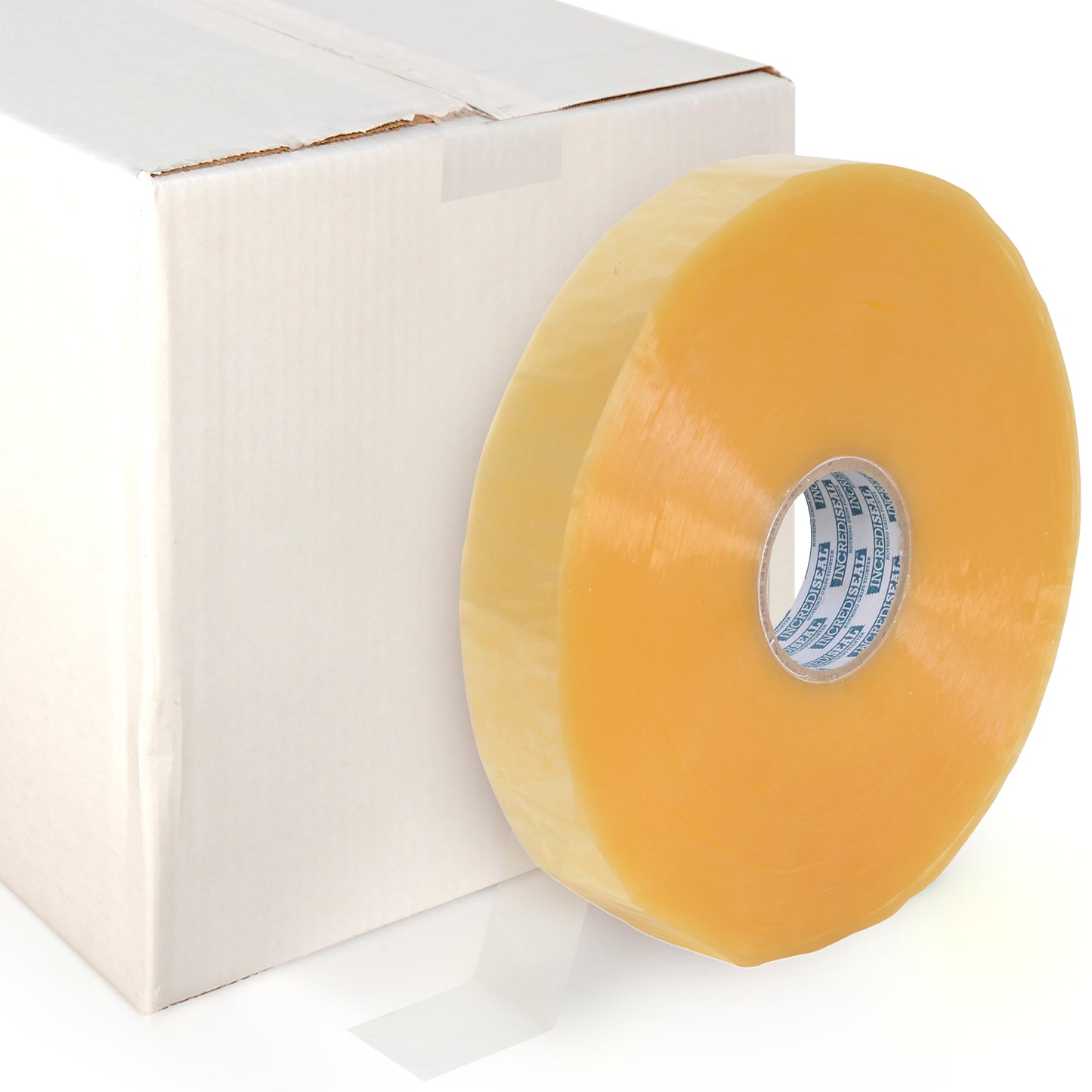 color: clear ~ size 2" ~ alt: AT2-3023M IncrediSeal ™ Polypro Packaging Tape 2" x 1350 yds, 2.10 mil, Clear Machine Tape 6 Rolls per Case