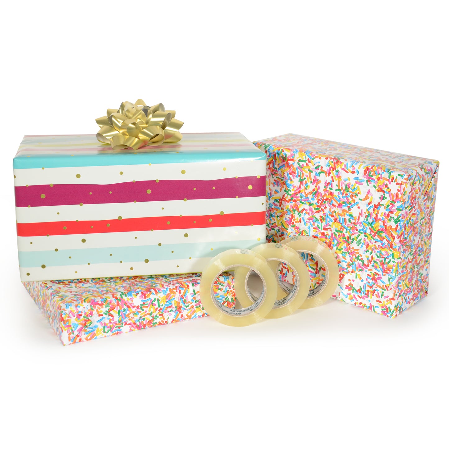 color: clear ~ size 1" ~ alt: AT1-2822  IncrediSeal ™ Polypro Strapping Tape, 1" x 110 yds, 1.95 mil,  Clear, 72 rolls/case