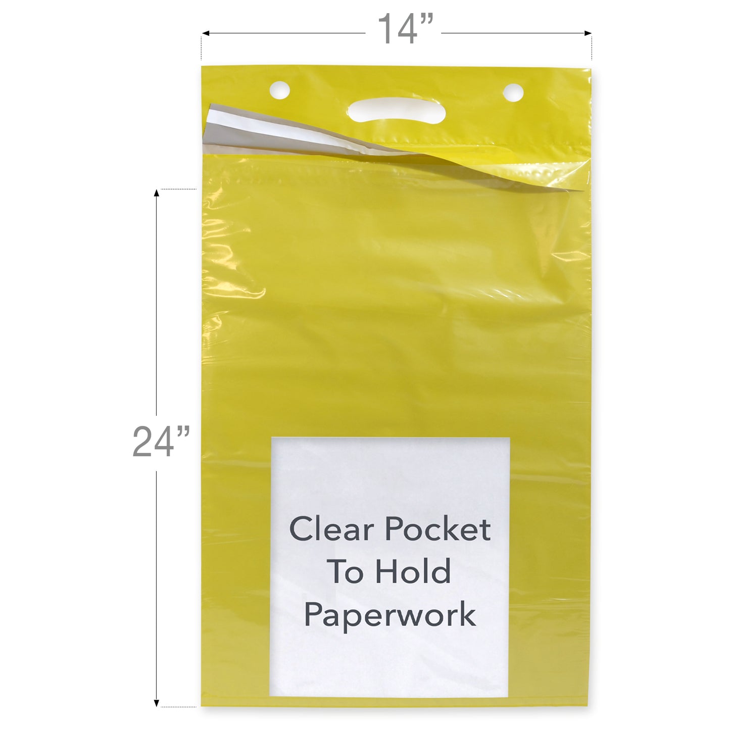 color: yellow ~ size 14" x 24" (500 count) ~ alt: Color Line Haul Bags