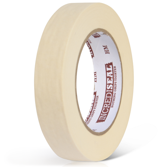 color: crepe ~ size 1" ~ alt: MT24-HP2080 IncrediSeal High Tack Masking Tape, 1" x 60 yds, x 5.20 mil, 1 rolls/case