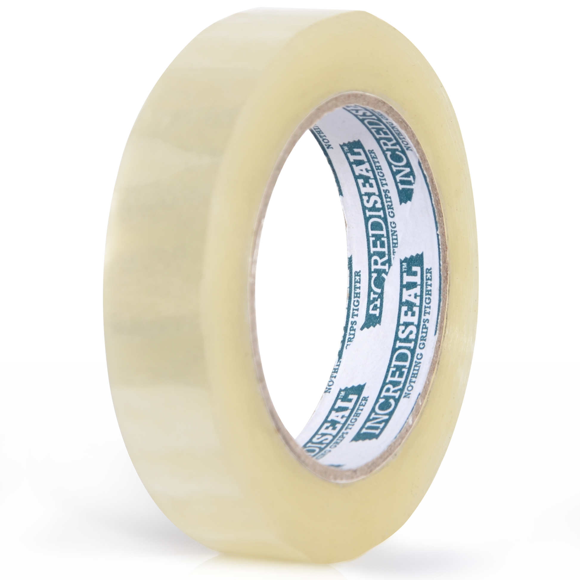 color: clear ~ size 1" ~ alt: AT1-2822-6 IncrediSeal Clear Stationery Tape 1" X 110 yds, 72 rolls/case