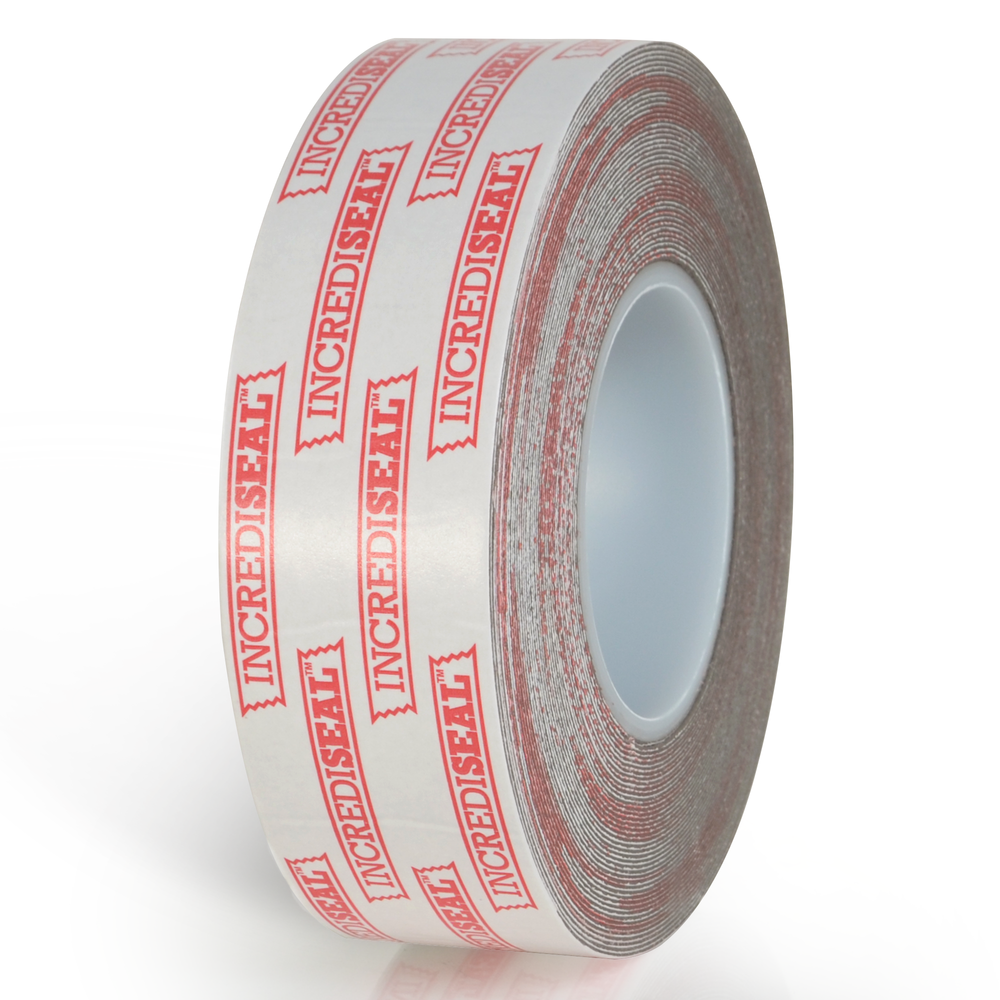 color: gray ~ alt: Double Sided Gray Permanent Bond Tape, .80mm, 18 Yards