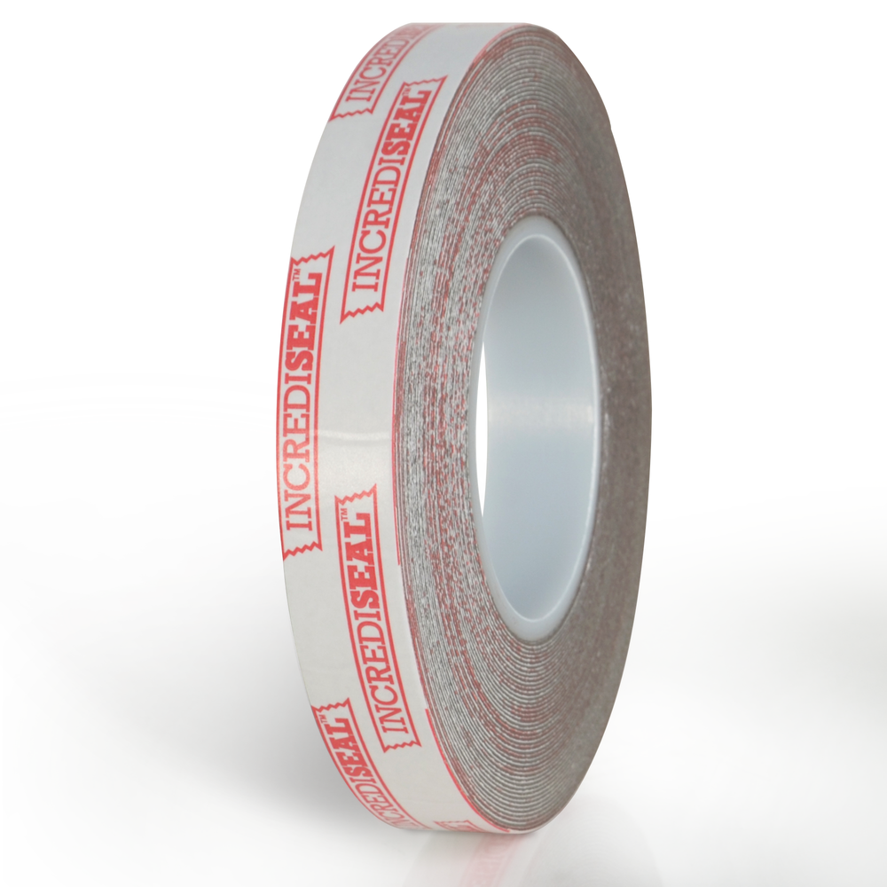 color: gray ~ alt: Double Sided Gray Permanent Bond Tape, .80mm, 18 Yards