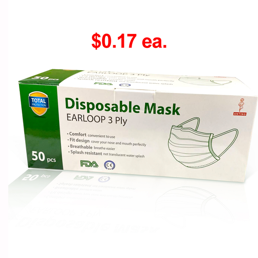 color: assorted ~ size 2000 count ~ alt: 3-Ply Surgical Masks