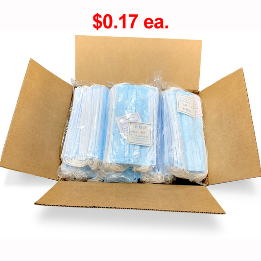 color: assorted ~ size 500 count ~ alt: 3-Ply Ear Loop Masks