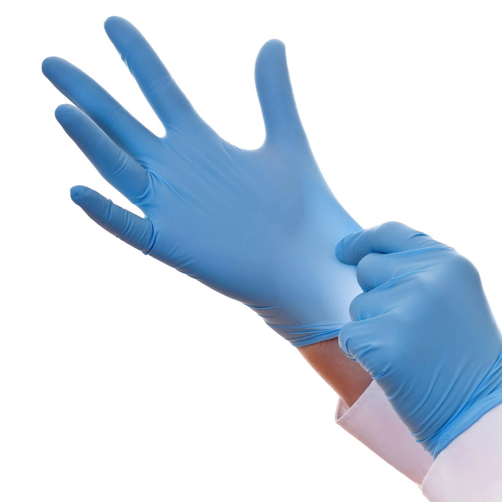 color: Blue ~ 1000 count ~ alt: Disposable Nitrile Gloves