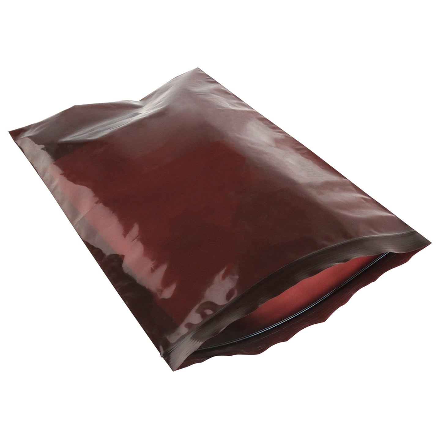 color: amber ~ size 12" x 12" (1000 count) ~ alt: Amber 3.0 mil Re-sealable Bags