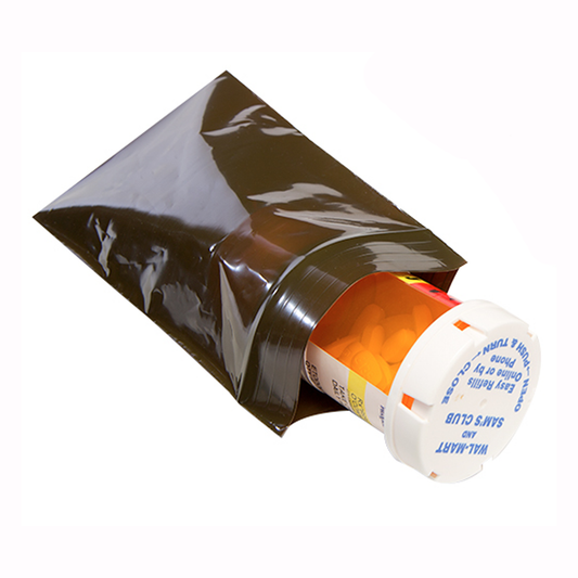 color: amber ~ size 12" x 12" (1000 count) ~ alt: Amber 3.0 mil Re-sealable Bags