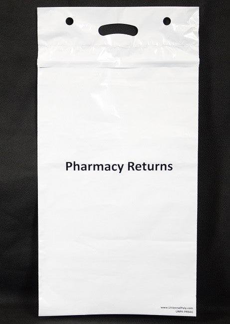 color: white ~ size 14" x 27" (500 count) ~ alt: RETURN Line Haul Bags