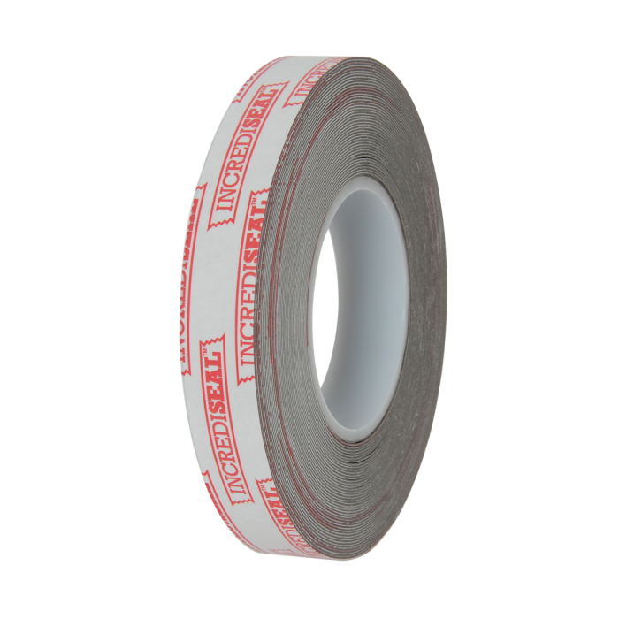 color: gray ~ alt: Double Sided Gray Permanent Bond Tape, .80mm, 18 Yards