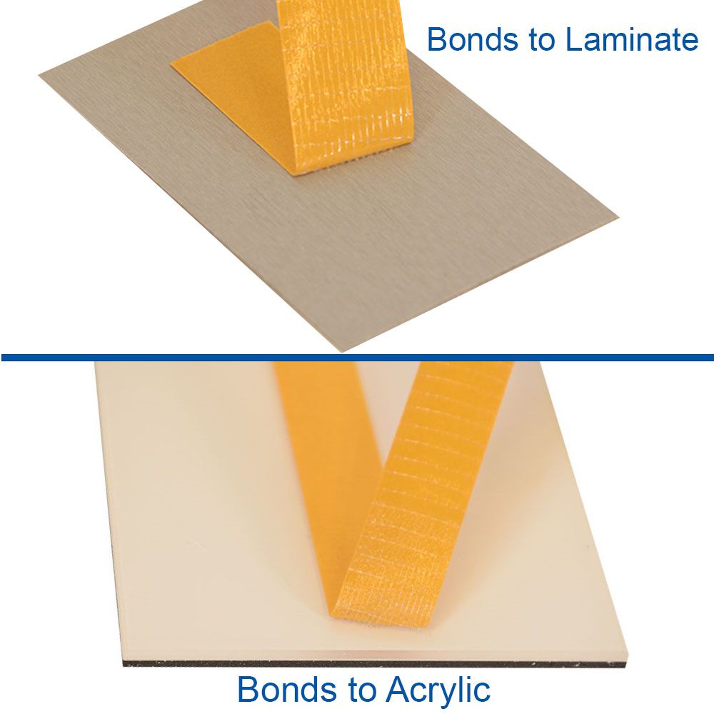color: Clear with Filaments ~ alt: Strongest Double Sided Tape, Bi-Directional Filament, 9 Mil, 36 Yards